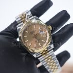 Rolex Datejust 126333 Two-Tone Yellow Gold Champagne Dial Fluted Bezel Jubilee Bracelet 41mm Replica Watches - 3