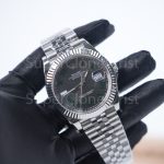Rolex Datejust 126334 Steel Wimbledon Grey Sunray Roman Dial Fluted Bezel Jubilee Bracelet 41mm Replica Watches - 3