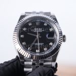 Rolex Datejust 126334 Steel Black Diamond Dial Jubilee Bracelet 41mm Replica Watches - 3