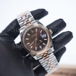 Rolex Datejust 126331 Two-Tone Rose Gold Chocolate Dial Fluted Bezel Jubilee Bracelet 41mm Replica Watches - 3
