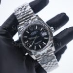Rolex Datejust 126334 Steel Black Dial Fluted Bezel Jubilee Bracelet 41mm Replica Watches - 3