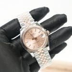 Rolex Datejust Two-Tone Rose Gold Pink Sunray Dial Jubilee Bracelet 31mm Replica Watches - 3