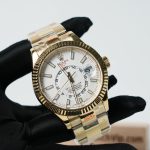 Rolex-Sky-Dweller-336239-White-Dial-Yellow-Gold-42mm Super Clone Watches Replica Watches - 3