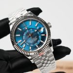 Rolex-Sky-Dweller-326934-Bright-Blue-Dial-Steel-42mm Super Clone Watches Replica Watches - 3