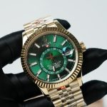 Rolex-Sky-Dweller-326238-Forest-Green-Dial-Yellow-Gold-42mm Super Clone Watches Replica Watches - 3