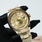 Rolex-Sky-Dweller-326238-Gold-Dial-Yellow-Gold-42mm Super Clone Watches Replica Watches - 3