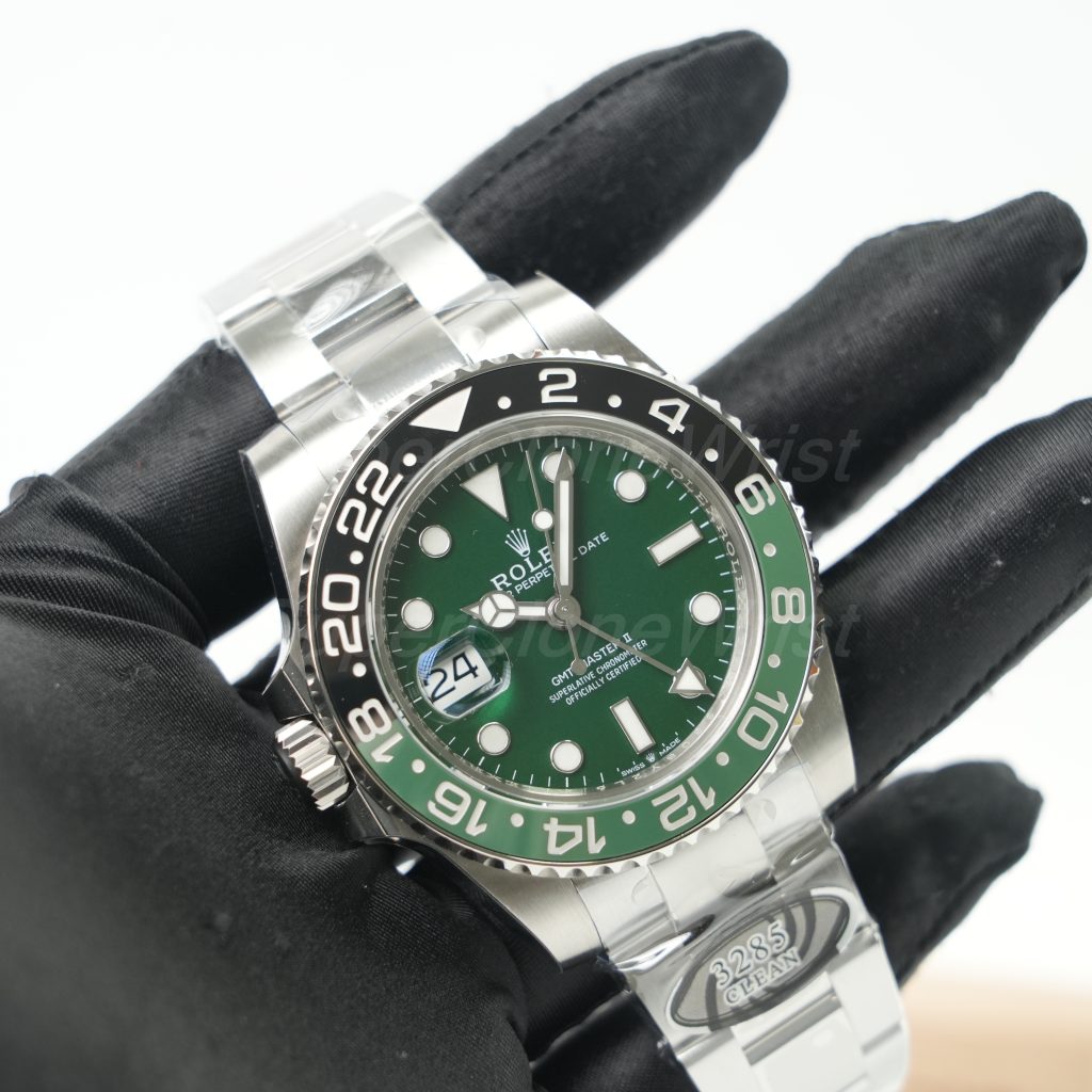 Rolex GMT-Master II 126720VTNR Steel Green Dial Green/Black Ceramic Bezel Steel Oyster Bracelet 40mm Replica Watches - 3