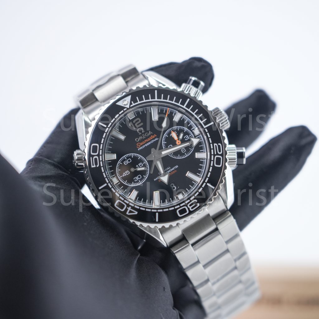 Omega Seamaster 215.30.46.51.01.001 Steel Black Dial Black Ceramic Bezel Steel Bracelet 45.5mm Replica Watches - 3