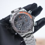 Omega Seamaster 215.30.46.51.99.001 Steel Grey Dial Grey/Orange Ceramic Bezel Steel Bracelet 45.5mm Replica Watches - 3