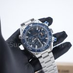 Omega Seamaster Planet Ocean 600M Chronograph Steel Model Blue Dial Blue Ceramic Bezel Steel Bracelet 45.5mm Replica Watches - 3