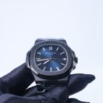 Patek-Philippe-Nautilus-5711-Black-Ceramic-Blue-Dial-40mm 1：1 SuperClone Watch Replica Watches - 4