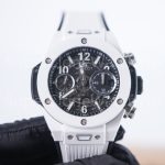 Hublot Big Bang Unico White Ceramic Skeleton Dial 45mm 411.HX.1170.RX Replica Watches - 4