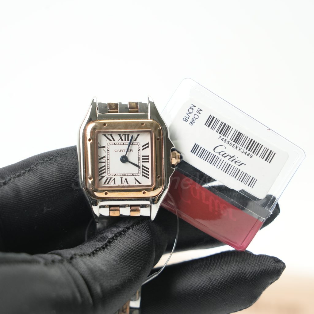 Cartier Panthère Steel Rose Gold White Dial Rose Gold Bezel Steel Rose Gold Bracelet 22x30mm Replica Watches - 4