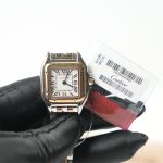 Cartier Panthère Steel Rose Gold White Dial Rose Gold Bezel Steel Rose Gold Bracelet 22x30mm Replica Watches - 4