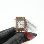 Cartier Panthère Rose Gold White Dial Rose Gold Bezel Rose Gold Bracelet 22x30mm Replica Watches - 4