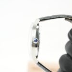 Cartier Drive de Cartier Steel Cushion Case Blue Dial Black Alligator Leather Strap 40mm Replica Watches - 4