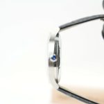 Cartier Drive de Cartier Steel Cushion Case Silver Dial Black Alligator Leather Strap 40mm Replica Watches - 4
