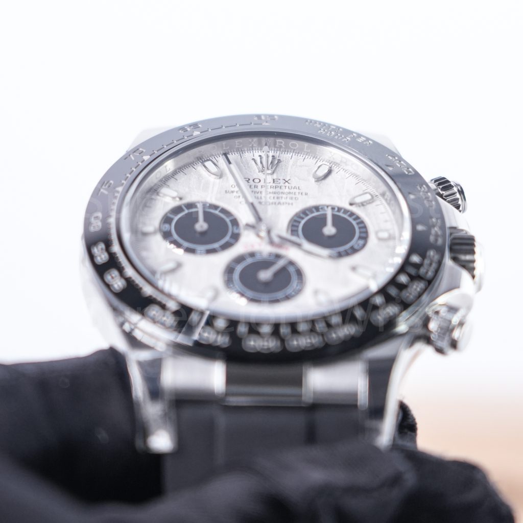Rolex Daytona 116519LN Steel Meteorite Dial Black Ceramic Bezel Black Rubber Strap 40mm Replica Watches - 4