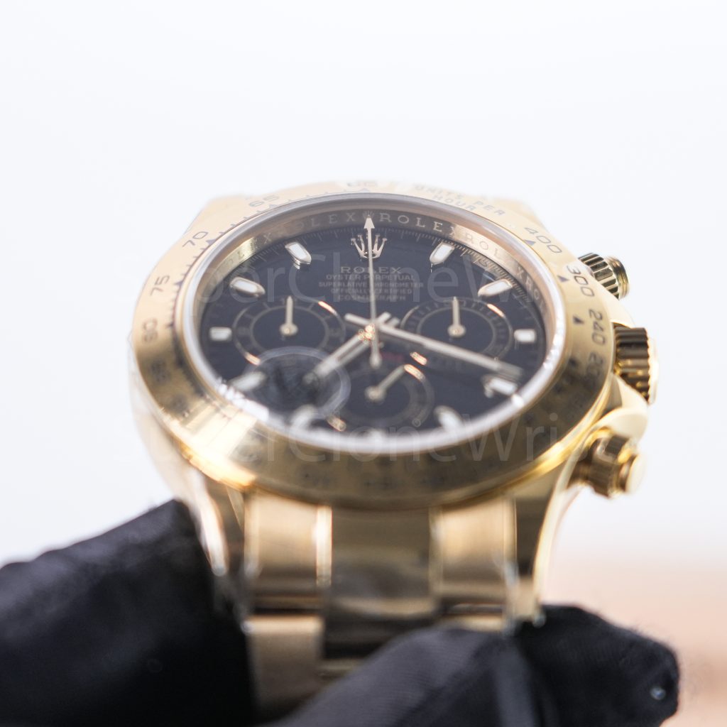 Rolex Daytona 116508 Yellow Gold Black Dial Yellow Gold Bezel Yellow Gold Bracelet 40mm Replica Watches - 4