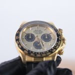 Rolex Daytona 126518LN Yellow Gold Champagne Dial Black Ceramic Bezel Black Rubber Strap 40mm Replica Watches - 4