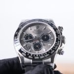 Rolex Daytona 116519LN Steel Grey Dial Black Ceramic Bezel Black Rubber Strap 40mm Replica Watches - 4