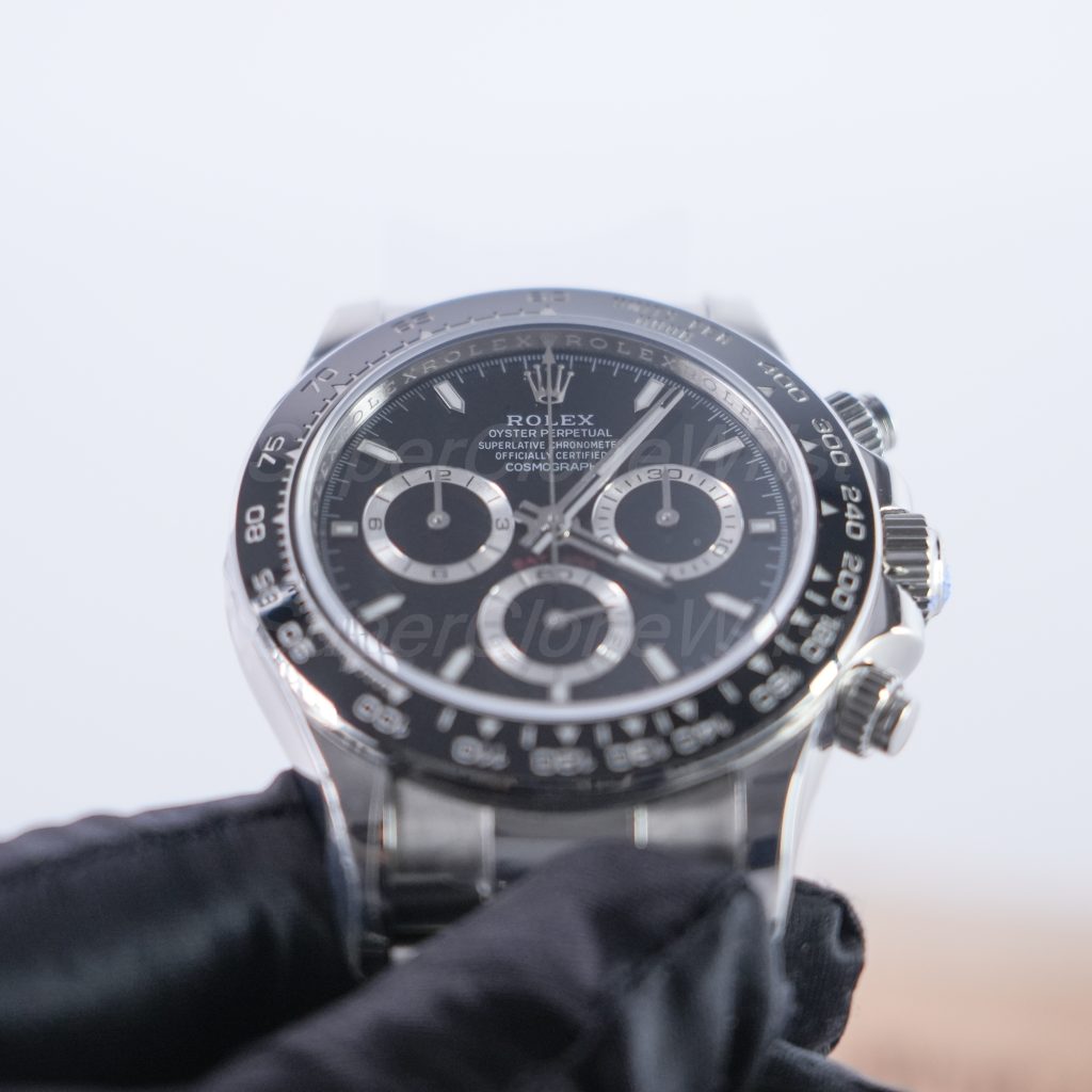 Rolex Daytona 126500LN Steel Black Dial Black Ceramic Bezel Steel Oyster Bracelet 40mm Replica Watches - 4