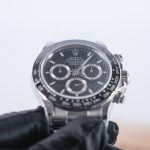 Rolex Daytona 126500LN Steel Black Dial Black Ceramic Bezel Steel Oyster Bracelet 40mm Replica Watches - 4