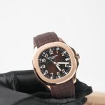 Patek Philippe Aquanaut 5167R Rose Gold Brown Dial Rose Gold Bezel Brown Rubber Strap 40mm Replica Watches - 4
