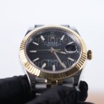 Rolex Datejust 126333 Two-Tone Yellow Gold Black Dial Fluted Bezel Jubilee Bracelet 41mm Replica Watches - 4
