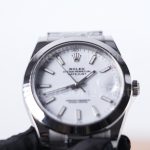 Rolex Datejust 126300 Steel White Dial Smooth Bezel Steel Oyster Bracelet 41mm Replica Watches - 4