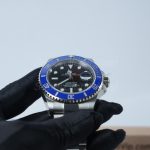 Rolex Submariner Date Steel Black Dial Blue Bezel Oyster Bracelet 41mm Replica Watches - 4