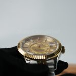 Rolex-Sky-Dweller-326933-Gold-Dial-Steel-Gold-42mm Super Clone Watches Replica Watches - 4