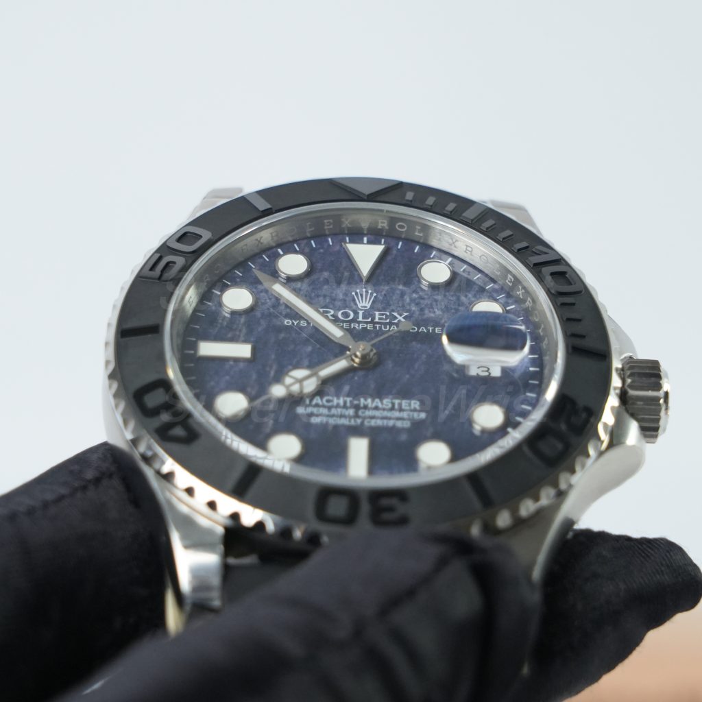 Rolex Yacht-Master 42 Falcon’s Eye Dial Black Bezel Rubber Strap 42mm Replica Watches - 4