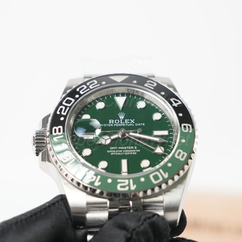 Rolex GMT-Master II 126720VTNR Steel Green Dial Green/Black Ceramic Bezel Steel Jubilee Bracelet 40mm Replica Watches - 4