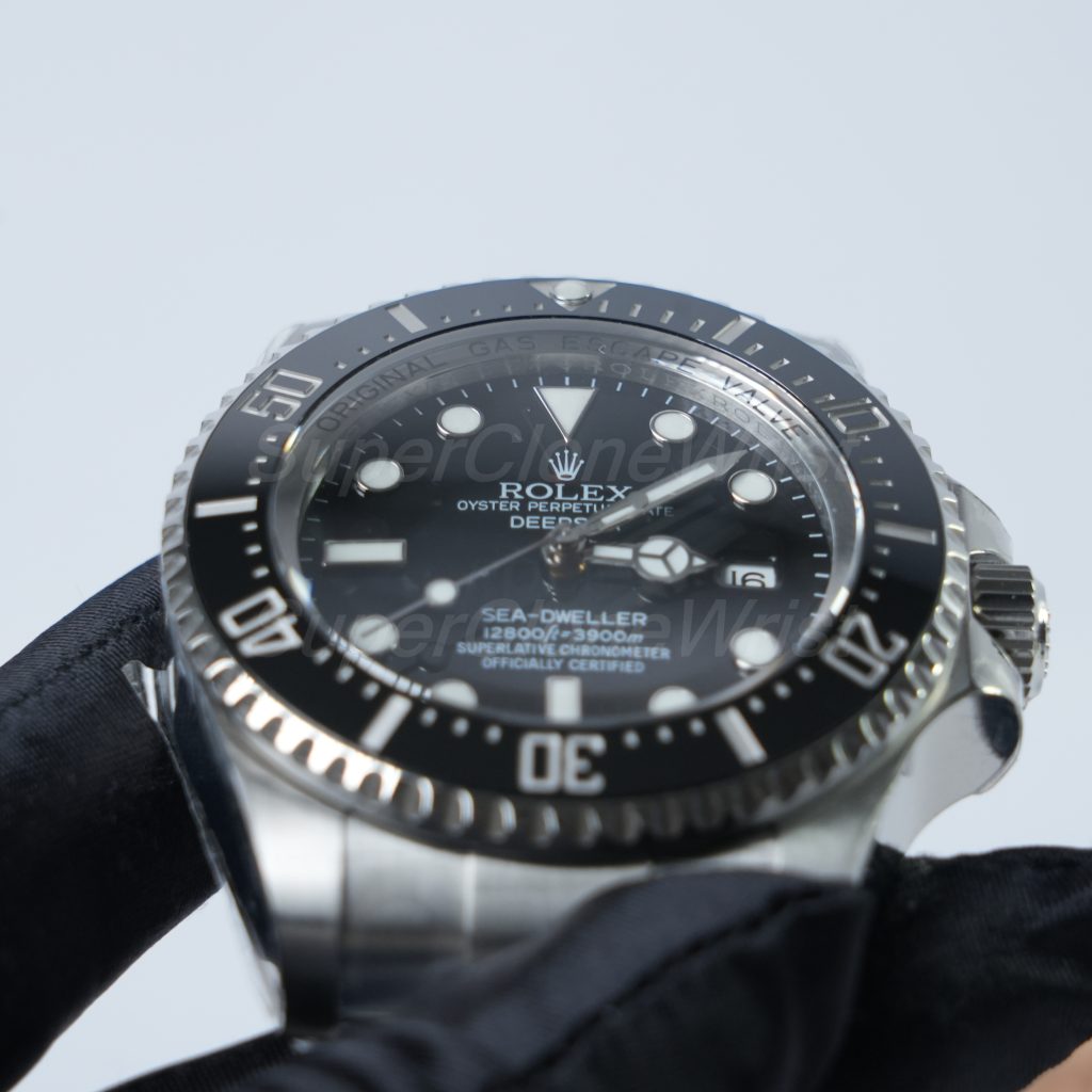 Rolex Sea-Dweller Deepsea Steel Black Dial Black Ceramic Bezel Steel Oyster Bracelet 44mm Replica Watches - 4