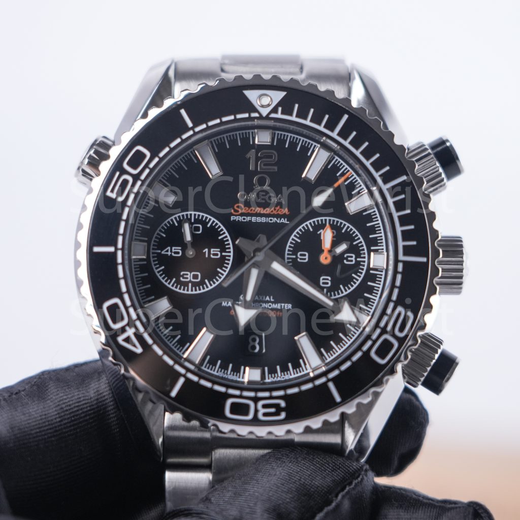 Omega Seamaster 215.30.46.51.01.001 Steel Black Dial Black Ceramic Bezel Steel Bracelet 45.5mm Replica Watches - 4