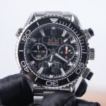 Omega Seamaster 215.30.46.51.01.001 Steel Black Dial Black Ceramic Bezel Steel Bracelet 45.5mm Replica Watches - 4