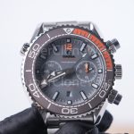 Omega Seamaster 215.30.46.51.99.001 Steel Grey Dial Grey/Orange Ceramic Bezel Steel Bracelet 45.5mm Replica Watches - 4
