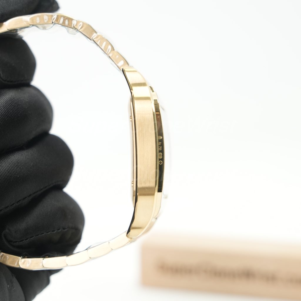 Cartier Santos Yellow Gold White Dial Yellow Gold Bracelet 39.8x47.5mm Replica Watches - 5