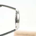 Cartier Drive de Cartier Steel Diamond Bezel Cushion Case Black Dial Black Alligator Leather Strap 40mm Replica Watches - 5