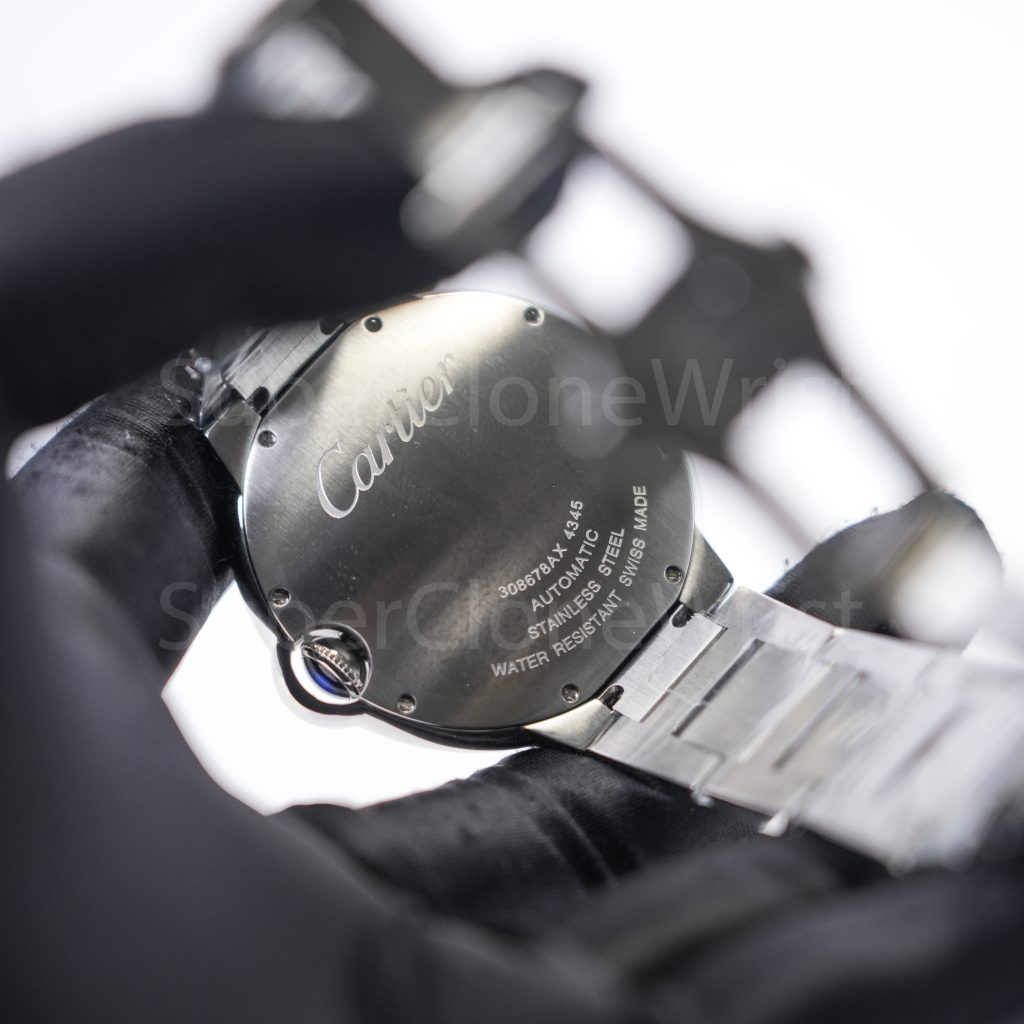 Cartier Ballon Bleu W69012Z4 Steel Silver Dial Steel Bezel Steel Bracelet 42.1mm Replica Watches - 5