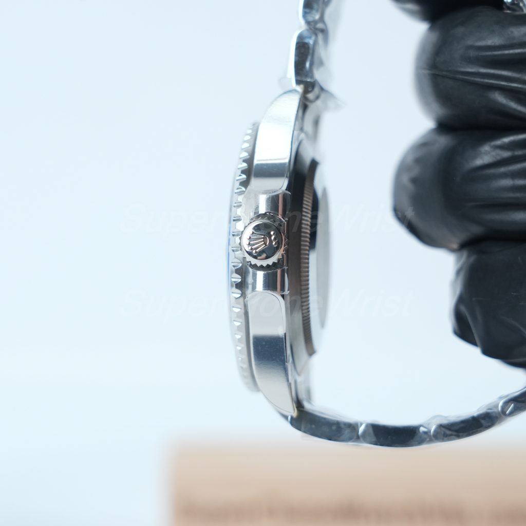 Rolex Submariner Date Steel Black Dial Blue Bezel Oyster Bracelet 41mm Replica Watches - 5