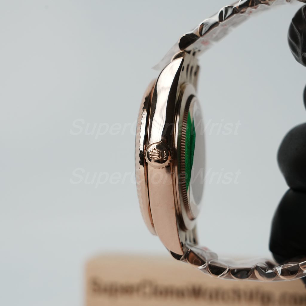 Rolex-Sky-Dweller-326235-Blue-Green-Dial-Rose-Gold-42mm Super Clone Watches Replica Watches - 5
