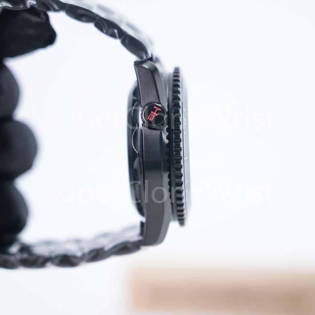 Omega Seamaster 215.92.46.51.01.001 Black Ceramic Black Dial Black and Orange Ceramic Bezel Black Steel Bracelet 45.5mm Replica Watches - 6