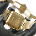 Cartier Santos Yellow Gold White Dial Yellow Gold Bracelet 39.8x47.5mm Replica Watches - 6