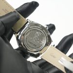 Cartier Drive de Cartier Steel Diamond Bezel Cushion Case Black Dial Black Alligator Leather Strap 40mm Replica Watches - 6