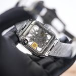Cartier Santos WHSA0015 Steel Skeleton Dial Steel Bezel Steel Bracelet 39.8mm Replica Watches - 6