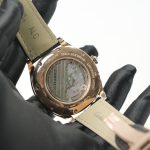 Cartier Drive de Cartier Rose Gold Diamond Bezel Cushion Case Black Dial Black Alligator Leather Strap 40mm Replica Watches - 6
