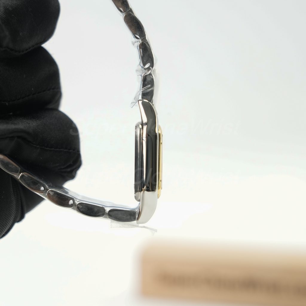 Cartier Panthère Steel and Yellow Gold White Dial Yellow Gold Bezel Steel and Yellow Gold Bracelet 22x30mm Replica Watches - 6