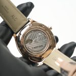 Cartier Drive de Cartier Rose Gold Diamond Bezel Cushion Case White Dial Black Alligator Leather Strap 40mm Replica Watches - 6